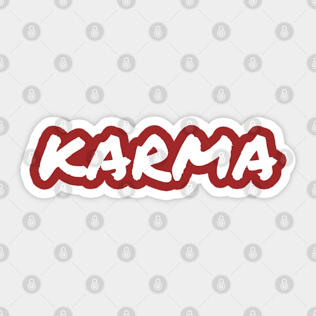 Karma Cool Yoga Saying Destiny Balance Justice Spirituality Sticker by Seaside Designs